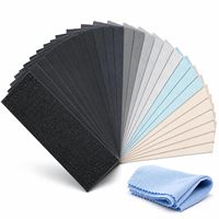 Feuilles de papier abrasif ultra-fin pour polissage humide et sec, 33 pièces, 9"x3.6", papier abrasif pour le polissage du bois, des meubles, des automobiles, des bijoux, du métal