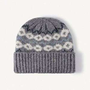 Winter Striped Jacquard Warm Thickened Knitted <b>Hat</b> Women Lady Outdoor Beanie <b>Hat</b> Fashion Woolen <b>Hat</b> - Product Image 6