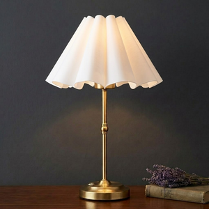 Luxury Classic Cordless Elegant Bedside Rechargeable Bedroom Living Room Wedding <strong>Vintage</strong> <strong>Table</strong> <strong>Lamp</strong> with Pleated Fabric Shade - Product Image 3