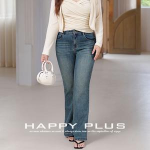 Pantalones Vaqueros Runqi de Corte Acampanado, Talle Medio, Talla Grande, Estilo Retro, Color Azul Lavado, de Algodón para Mujer, Modelo N8989 - Product Image 5