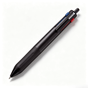 Stylo bille trois couleurs, corps en plastique recyclé écologique, grip en caoutchouc, recharges remplaçables SXR8005, écriture multi-encres pour le bureau quotidien - Product Image 1