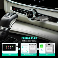 Adaptateur CarPlay sans fil, petite taille, portable, adaptateur Android Auto pour voitures, convertisseur USB 2 en 1, adaptateur CarPlay