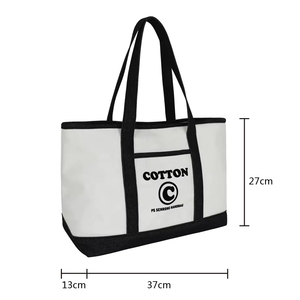 Custom Printed Logo Long <b>Plain</b> Eco Friendly Reusable Thick Blank Grocery Cotton <b>Canvas</b> Bag With Free Shipping - Product Image 3