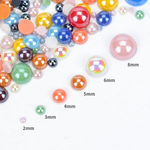 Yhb พลอยเทียมสีทองมุกรีดติด Ss16หินไข่มุกหลังแบนครึ่งรอบสำหรับเสื้อยืด - Product Image 5