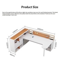 Bureau de personnel pour 5 et 7 personnes avec écran en PVC pour superviseur, porte-cartes, combinaison de chaise de bureau