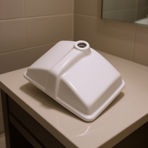 Modern Rectangular White Ceramic Vessel Sink 20.87 X 14.76 Inch Undermount Bathroom Vanity <b>Wash</b> <b>Bowl</b> - Product Image 2