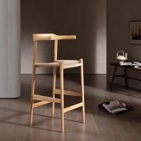Chaises en bois massif nordiques pour restaurant, ensemble de 4 chaises de salle à manger modernes et luxueuses, chaise en rotin naturel