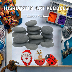 Hisredsun Natural Stone <strong>Painting</strong> <strong>Pebbles</strong> Smooth Large River Stones 5-8cm 48 Pieces for Fish Tank Decoration - Product Image 2