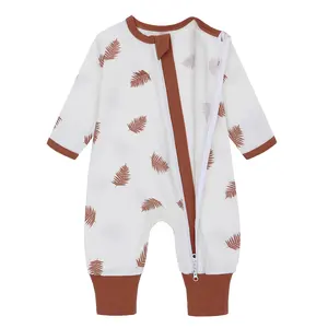最优质的romper婴儿儿童3pcs套装婴儿套装带拉链100% 纯棉婴儿设计师服装