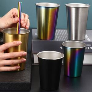 Venta al por Mayor de Jarras de Cerveza de Acero Inoxidable de Pared Simple, Reutilizables y Libres de BPA, Juego de Vasos para Vino con Logotipo Personalizado, Vasos Sublimables para Fiestas - Product Image 4
