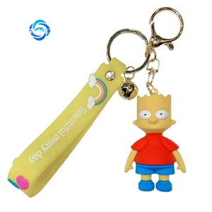 Phim hoạt hình Simpsons Keychain Anime hình vài túi phụ kiện sáng tạo xe Keychain - Product Image 5