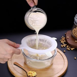 Fine <b>Mesh</b> Strainer Nylon Food Yogurt <b>Mesh</b> Sieve <b>Plastic</b> <b>Mesh</b> Colander with Handle for Filtering Juice Milk - Product Image 2