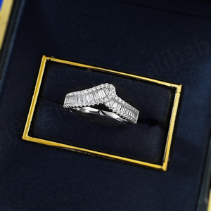 แหวนเงิน S925ทรงสี่เหลี่ยมรูปตัววีแนวคลาสสิกสำหรับงานเลี้ยงแต่งงานรูปวงรีรูปดาวแม่น้ำรูปวงรีสวยงามได้รับการรับรอง - Product Image 4