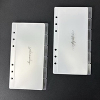 Pochettes de rangement pour argent en PP A6 personnalisées et durables, avec onglets mensuels, pochettes en plastique transparent givré pour classeur budgétaire à 6 anneaux