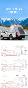 Tenda da Portellone per SUV/Camion in Fibra di Vetro, Montaggio Facile, Doppio Strato in Tessuto Oxford, Impermeabile per Quattro Stagioni, Portatile - Product Image 5