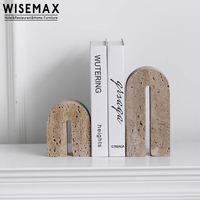 WISEMAX MEUBLES Nordic Arch Shape Travertin Office Living Room Bedroom Table Decoration Stand Book Up Meubles décoratifs