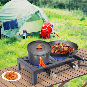 Cuisinière portable à gaz <span class=keywords><strong>propane</strong></span> à 2 brûleurs avec tuyau régulateur et tête <span class=keywords><strong>de</strong></span> brûleur <span class=keywords><strong>de</strong></span> barbecue pour le camping et la randonnée - Product Image 6