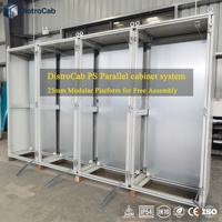 Armoire de commande en acier à double porte, pliable, démontable, en kit plat pour constructeurs de tableaux électriques, montage facile PS