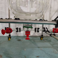 Reactor de vidrio encamisado de 100L 150L con filtro para procesos de cristalización y reacciones químicas