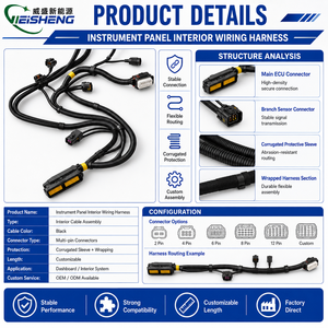 Aangepaste dashboard bedradingssysteem cabine interieur auto elektrische kabelassemblage OEM - Product Image 2
