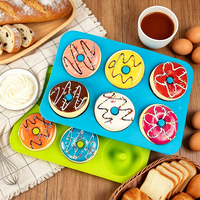 Moules à beignets en silicone antiadhésifs à 6 cavités sans BPA moule à gâteau facile à nettoyer pour outils de pâtisserie 3D pour la cuisson de gâteaux à la mousse