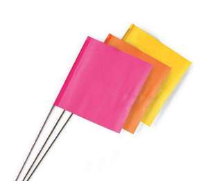 Drapeaux d'<span class=keywords><strong>enquête</strong></span> d'avertissement de qualité supérieure en plastique de taille personnalisée Mini drapeau de marquage en PVC de 4*5 pouces pour l'irrigation de la cour - Product Image 4