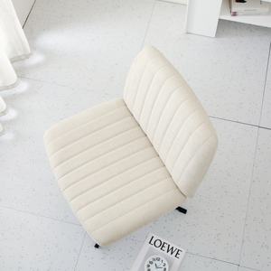 <span class=keywords><strong>2025</strong></span> Modern CrissCross Giratória Ferro Quadro Cadeira de vaidade Wide Seat Altura Ajustável Sem Braços Tecido Aacolchoado Mid Back <span class=keywords><strong>Office</strong></span> Desk - Product Image 4