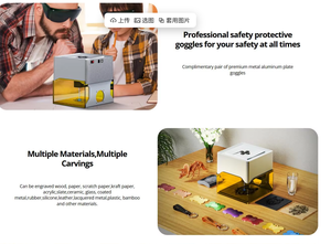 Mini graveur laser TS-1 en acier inoxydable, imprimante de logo DIY, machine de gravure laser TS-Mini, découpe CNC du bois - Product Image 4