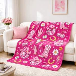 Selimut Koboi Disko Terbaru Selimut Flanel Lembut Hadiah untuk Pesta Tahun Baru Natal - Product Image 3