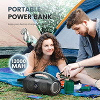 Altavoz Portátil Inalámbrico Bluetooth para Exteriores, Resistente al Agua, Super F9 Bass, con Luz Colorida y Pantalla LED Digital