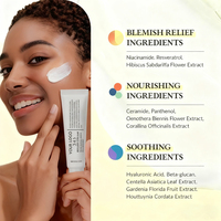345 Crème Apaisante Hydratant Quotidien Visage Soin Anti-Imperfections Hydratation Réparatrice Apaisante Niacinamide Panthénol