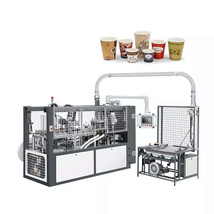 Baskı kahve kağıt bardak için otomatik besleme henan kağıt bardaklar makin makinesi