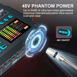 อุปกรณ์พอดแคสต์ Em16 พร้อมการ์ดเสียงอินเทอร์เฟซเสียง 48V สำหรับการถ่ายทอดสด เกมมิ่ง การบันทึกเสียง การร้องเพลง และพอดแคสต์ - Product Image 5