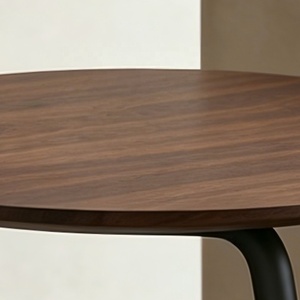 Table d'appoint de canapé pour salon, table d'appoint ronde en bois, table de chevet pour enfants au design sculptural - Product Image 2