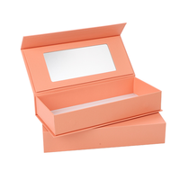 Kartonnen magnetische roze papieren op maat gemaakte camera verpakkingsdoos met plastic binnenkant, op maat gemaakte vorm, logo embossing, matte laminatie, UV-coating