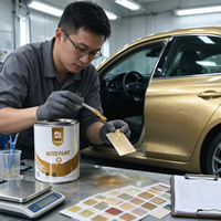 Apprêt automobile 1K Crystal Yellow Pearl, haute adhérence, antirouille, peinture de base pour réparation de carrosserie