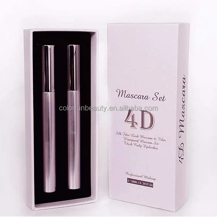 High Quality Custom Vegan Private Label Mascara 4D Fiber Serum Mascara Waterproof eyelashes extension Volume mascara