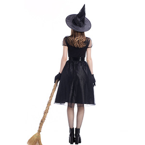 Nuevo 2026, Nuevos estilos 2025, Disfraz <span class=keywords><strong>de</strong></span> bruja <span class=keywords><strong>de</strong></span> gasa negra para <span class=keywords><strong>Halloween</strong></span>, para fiesta <span class=keywords><strong>de</strong></span> cosplay y juegos, <span class=keywords><strong>de</strong></span> estilo sencillo y elegante - Product Image 4