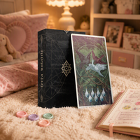 Cartes de tarot éducatives personnalisées avec bordure dorée |   Jeu de cartes d'art en boîte rigide pour la divination, les cadeaux et le divertissement familial