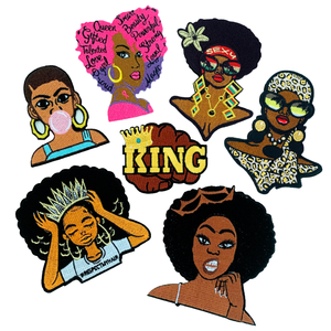 แผ่นปะรีดบนผ้าใบแฟชั่นลายหัวสวยปักบนผืนผ้าใบหลากหลายรูปแบบสำหรับเสื้อผ้ากระเป๋ารองเท้าตกแต่ง - Product Image 4