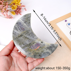 Wholesale Natural Healing Gemstone <b>Crystal</b> Crafts Purple Labradorite <b>Moon</b> for Wedding Decorations - Product Image 1