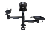 Support double écran pour comptoir, solution de montage sur poteau, support VESA, support de moniteur pour POS