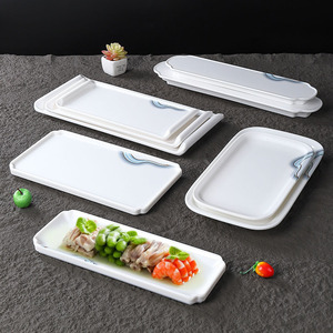 Rectangular Melamine <b>Plate</b> For Hotel Restaurant Sushi Cold Dish Snack Serving 6 Piece Set - Product Image 2
