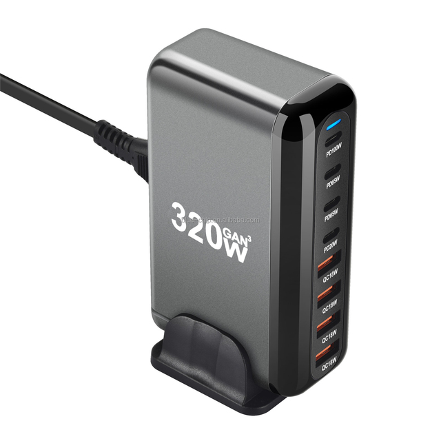 320W Adaptor Headed Mobile Gan Bulk Multi Desktop Station Plug Usa Uk Power Phone Type C Port Fast Charging Usb Wall Chargers