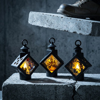 Décoration d'Halloween populaire : Lampe LED fantôme, bougie décorative, nouveau style chinois diamant pour la table de fête, accessoire cadeau