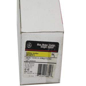 Démarreur de moteur manuel General Electric CR101Y1 16A 230Vdc 1P avec protection contre les surcharges - Product Image 3