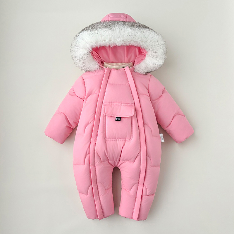 crawling suit pink