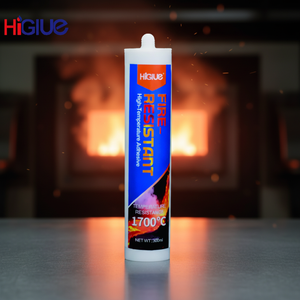 Scellant <span class=keywords><strong>pour</strong></span> cheminée noir haute température 1700 ℃   Mastic ignifuge haute température <span class=keywords><strong>pour</strong></span> fours, poêles et cheminées - Product Image 1