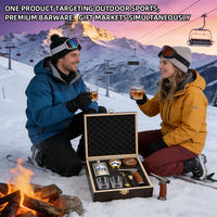 Ensemble de whisky fumé Ski IP, équipement de vin haut de gamme, outils de barman pour bar d'usine, ODM/OEM, cadeau d'entreprise pour club de ski