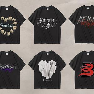 High Quality Blank Cotton StreetWear <b>Tshirt</b> Oversized Drop Shoulder T-shirt Custom Print logo HeavyWeight White T Shirt for Men - Product Image 5